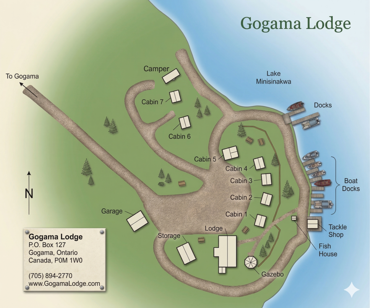 Gogama Lodge property map